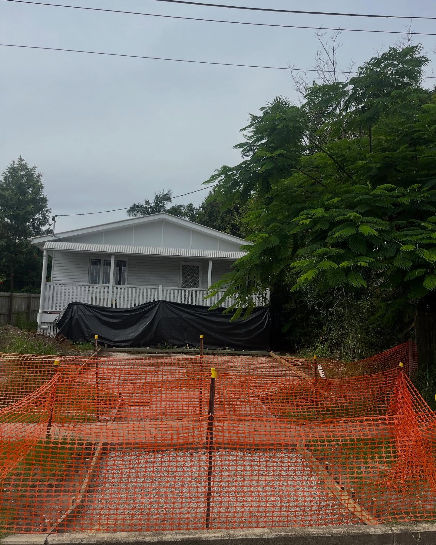 Site Fenced Off Before the Pour — Enhanced Concrete Services