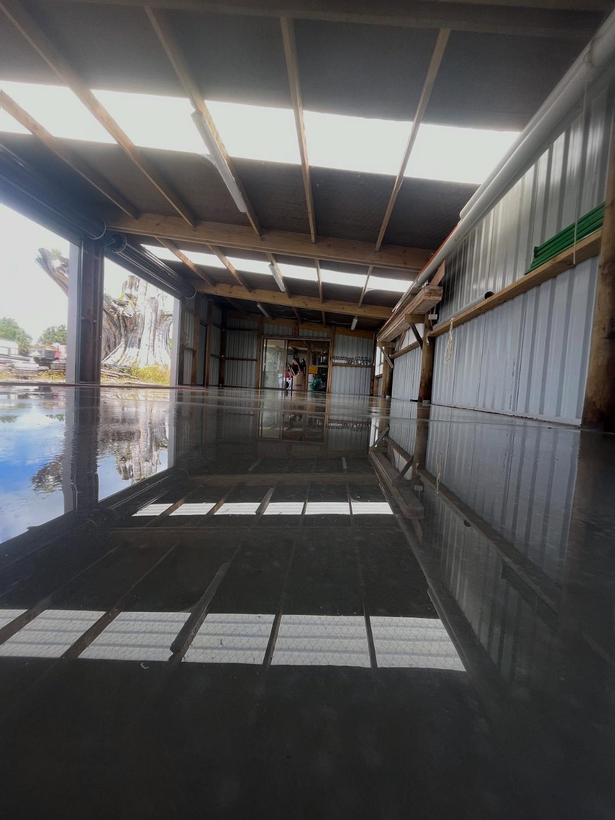 Shed Floor — Burnished — Enhanced Concrete Services