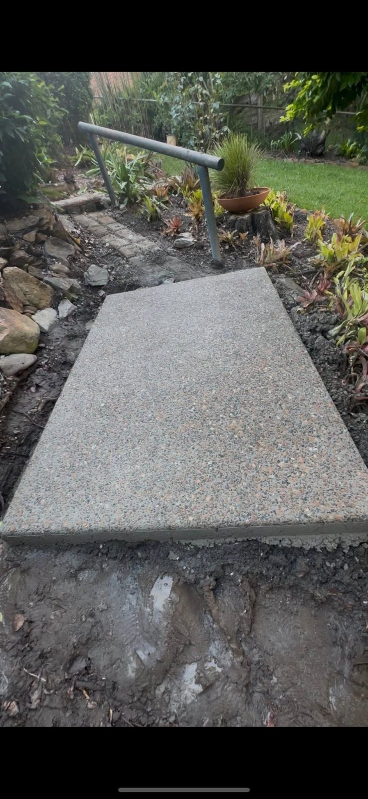 Garden Path & Landing — Enhanced Concrete Services